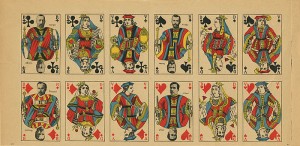 Uncut Sheet of 12 Playing Cards